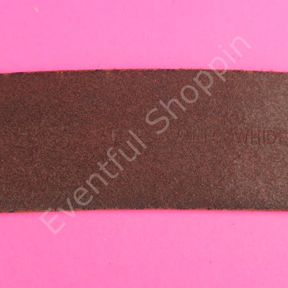 Fossil Georgia Bulldogs Distressed Leather Top Grain Cowhide Belt in Brown 34 - Picture 9 of 9